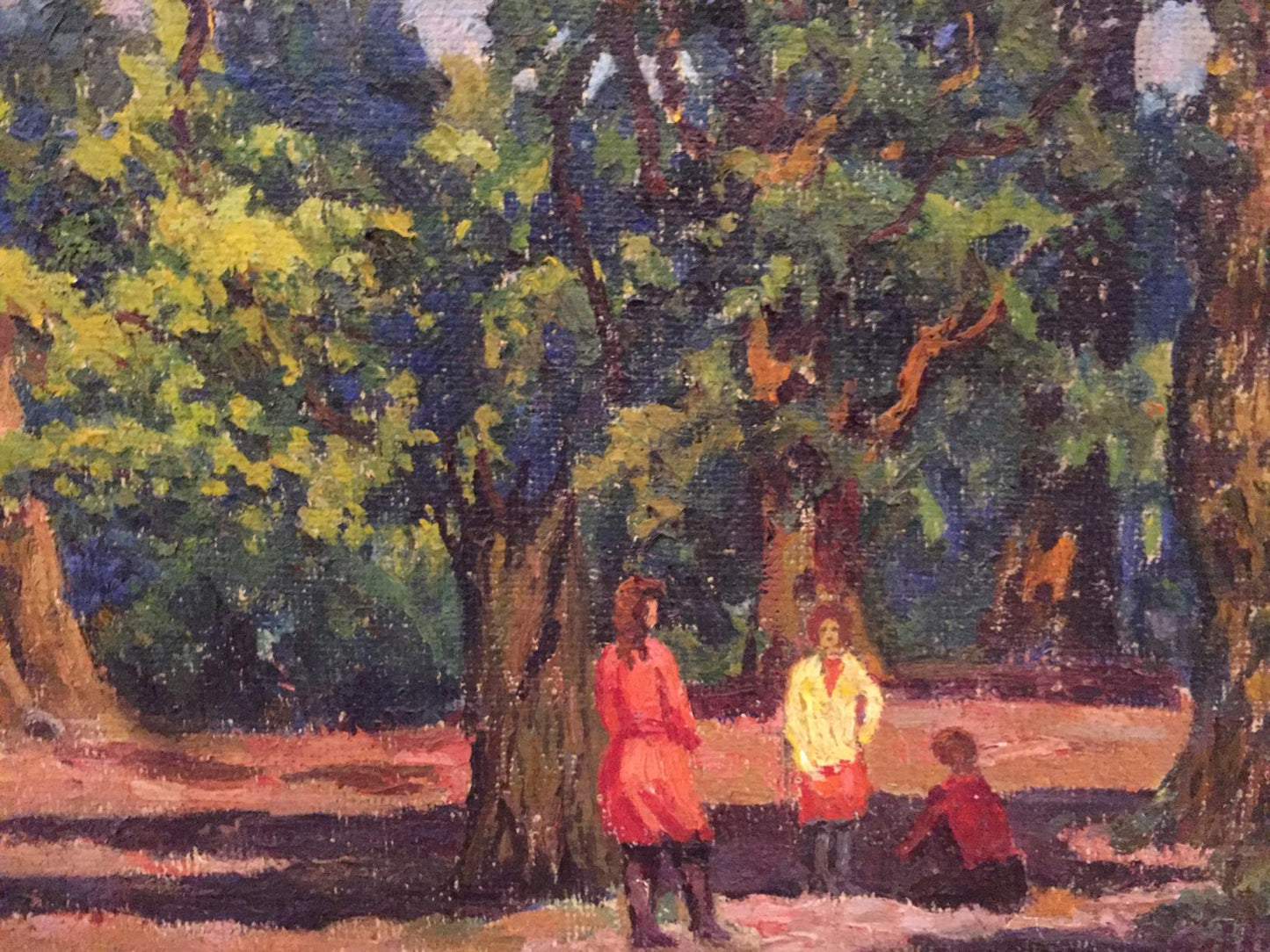 Oil painting Summer park