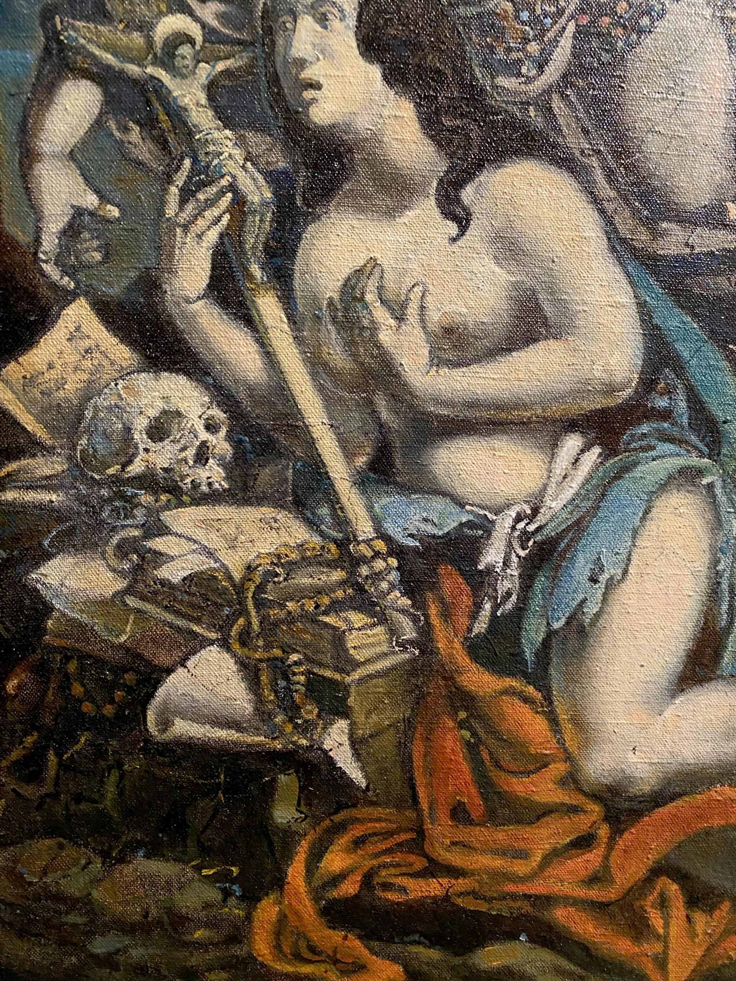 Magdalene portrayed in oil by Oleg Arkad'yevich Litvinov