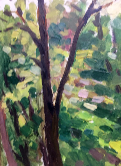 Oil painting Forest edge