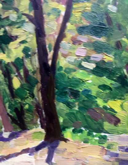 Oil painting Forest edge