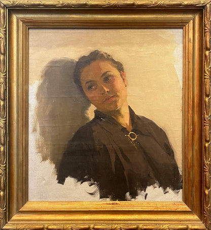 Oil painting Portrait of a girl Maksimenko Alexander Grigorievich