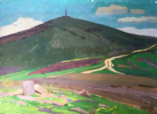 Gouache painting Mountain landscape Vladimir Chernikov