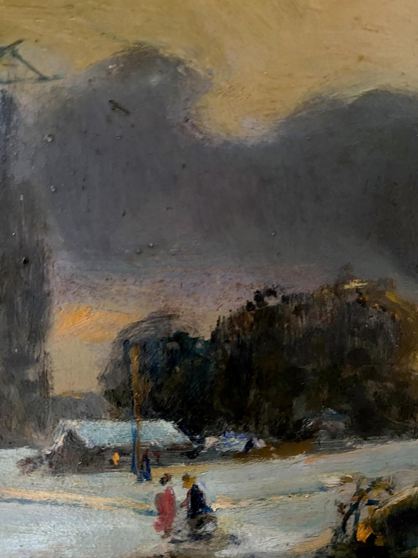 Oil painting Winter evening Litvinov Oleg Arkad'yevich