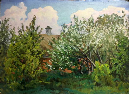 Oil painting summer landscape A. Cherkas