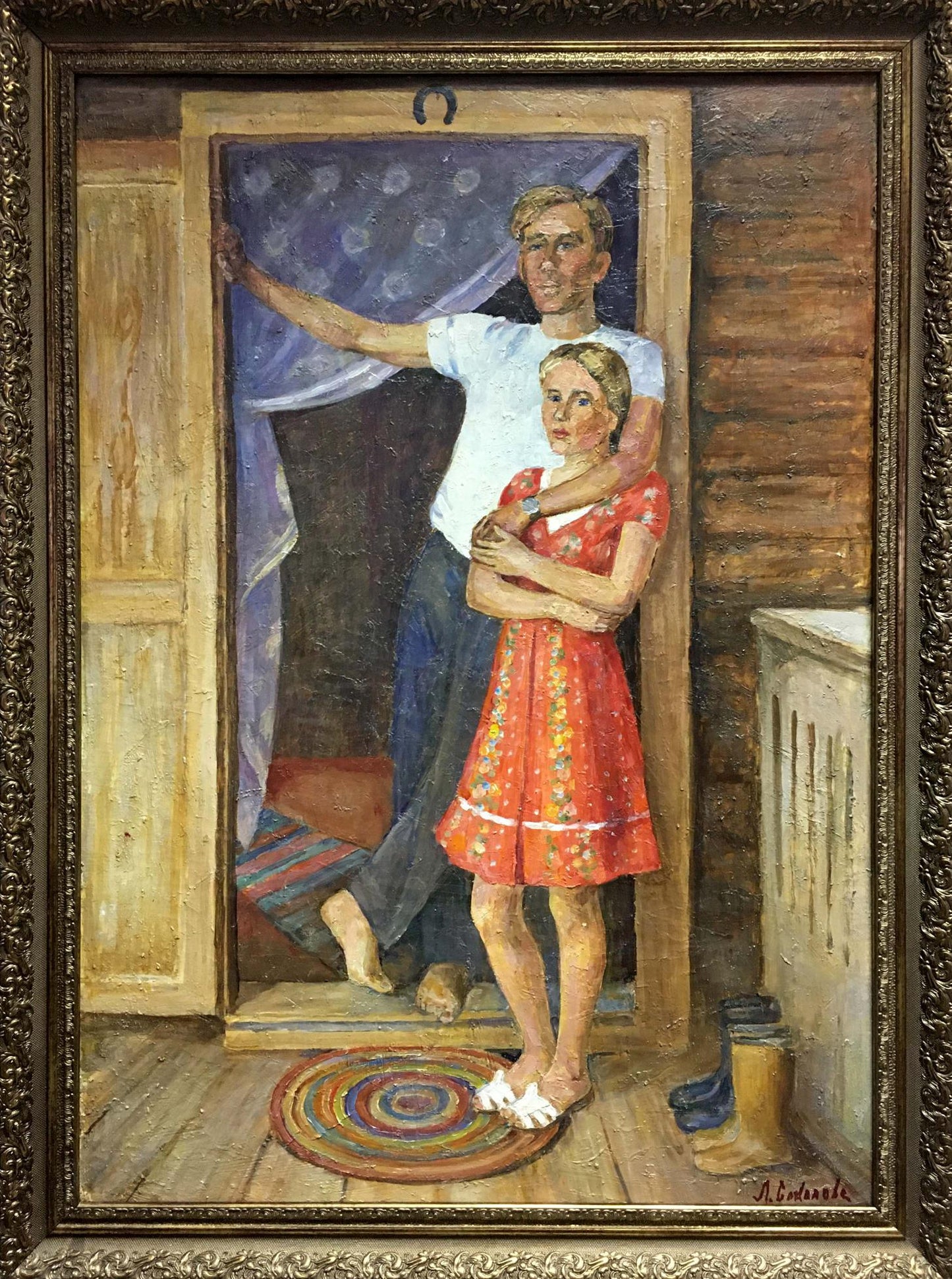 Oil painting Family portrait Lina Alexandrovna Sokolova