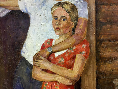 Oil painting Family portrait Lina Alexandrovna Sokolova