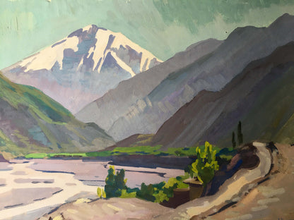 Gouache painting Peak Perfection Vladimir Chernikov
