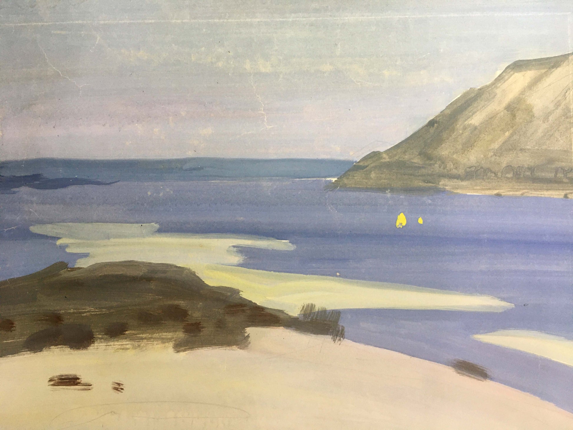 Vladimir Chernikov's Gouache Masterpiece: "On the Shore"