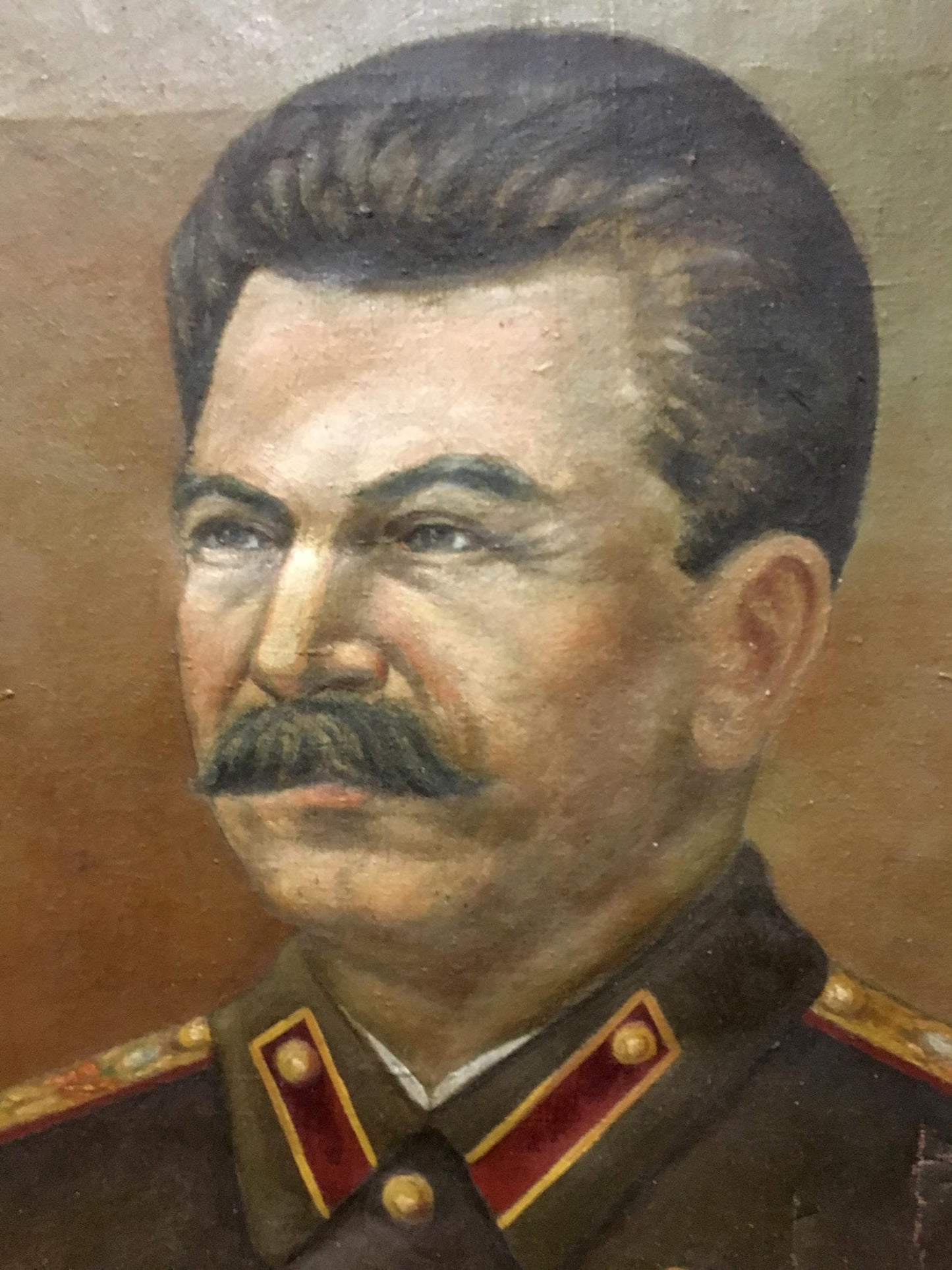 Oil painting Old real portrait of Stalin