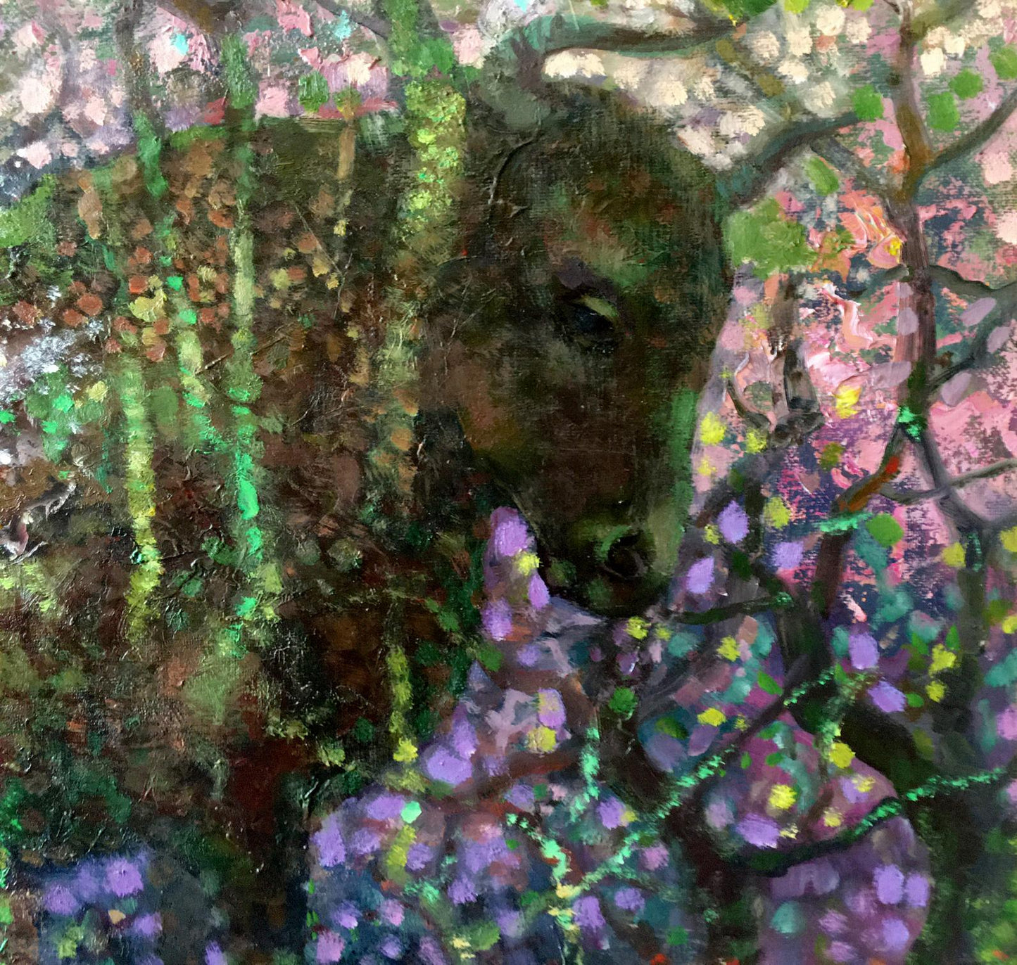 Abstract oil painting Bright spring scene Anatoly Tarabanov