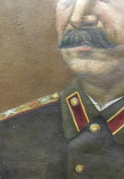 Oil painting Old real portrait of Stalin