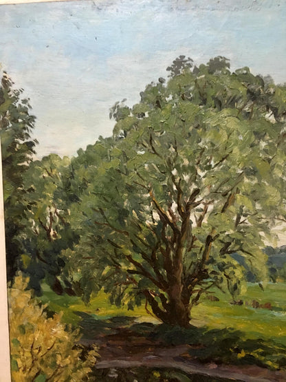 Oil painting Tree pond Alexander Georgievich Cherkass