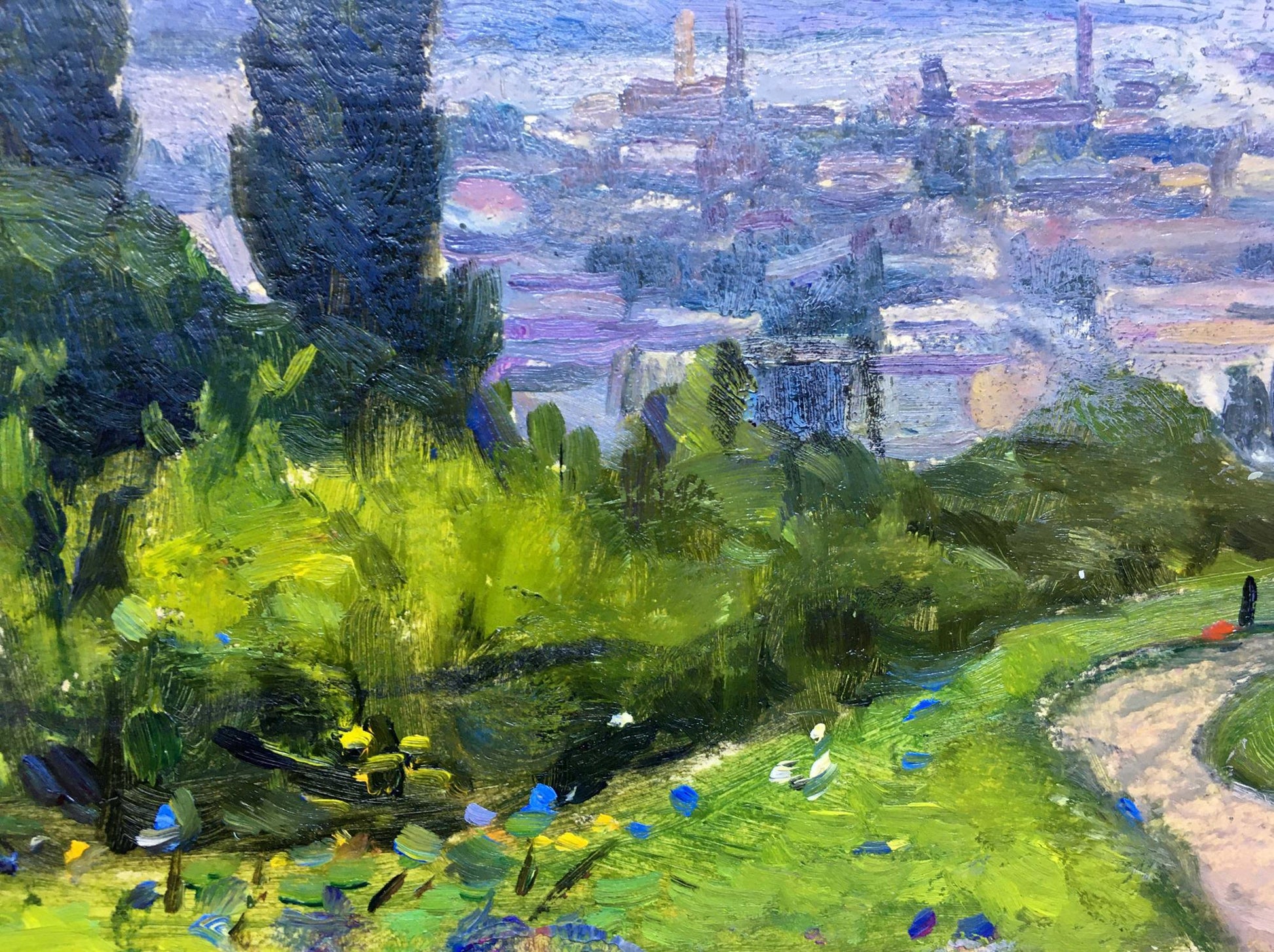 Through Popov I. A.'s oil painting, one can glimpse the serene beauty of Pechersky Park