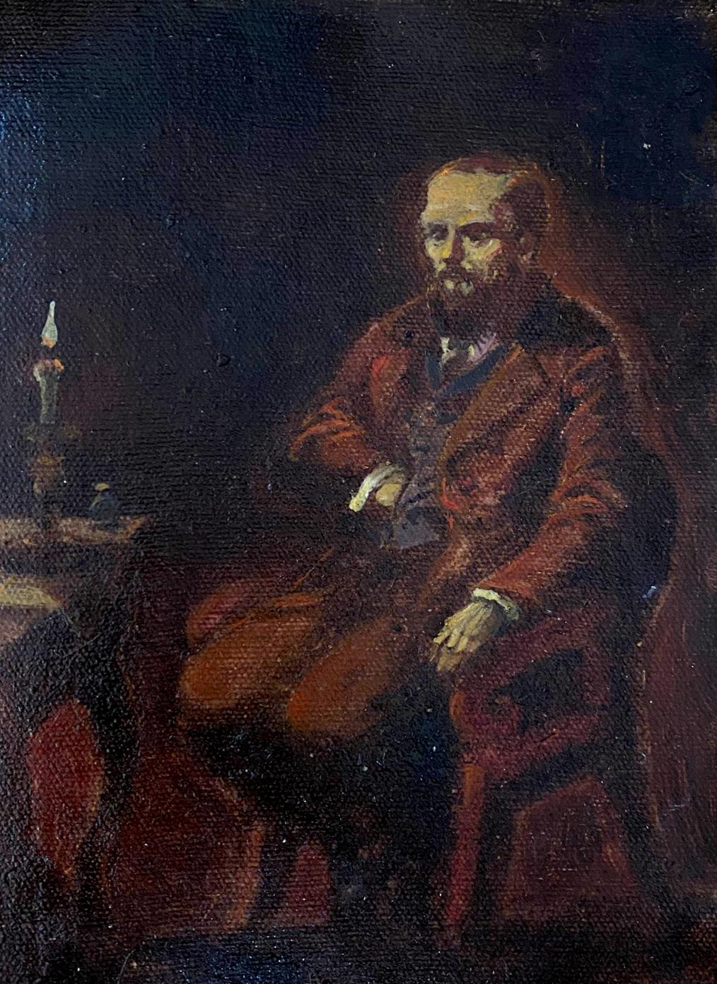 Oil painting Dostoevsky at the table Litvinov Oleg Arkad'yevich