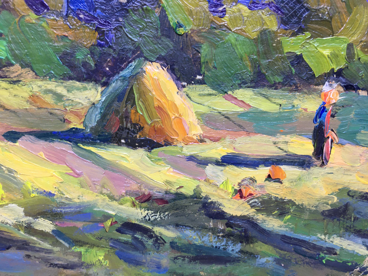 Oil painting Haystacks Popov I. A.