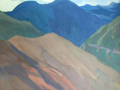 Gouache painting Mountain landscape Chernikov Vladimir Mikhailovich