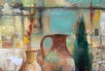 Abstract oil painting Water carrier Anatoly Borisovich Tarabanov