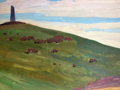 Gouache painting Mountain Monolith Vladimir Chernikov