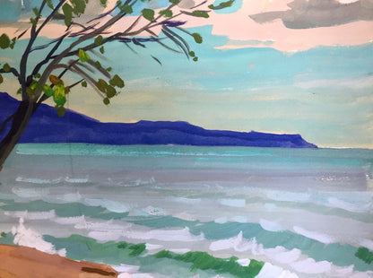 Gouache painting Seashore Splendor Vladimir Chernikov