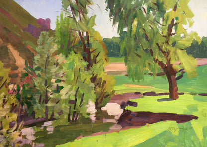 Gouache painting Natural landscape Chernikov Vladimir Mikhailovich