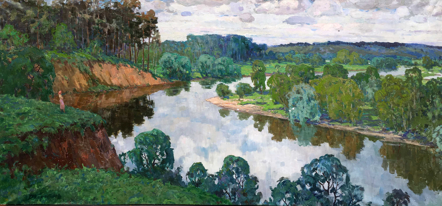 Oil painting river Korostelev Vladimir Aleksandrovich