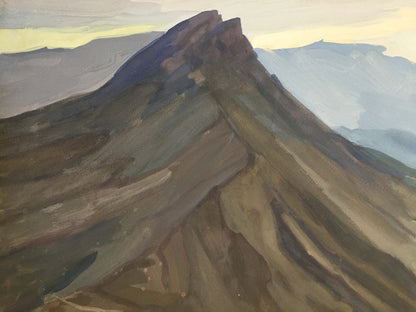 Gouache painting Mountain spire Vladimir Chernikov