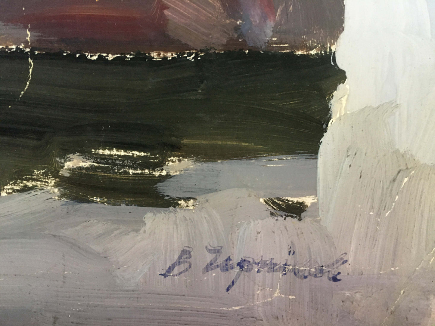 Gouache painting Rocky shore Chernikov Vladimir Mikhailovich