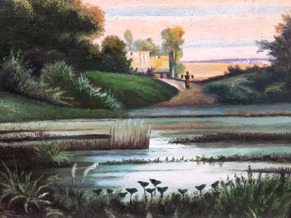 Oil painting summer landscape Goncharenko P.M.