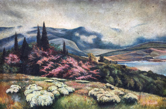 Oil painting Crimean landscape Panorin E.