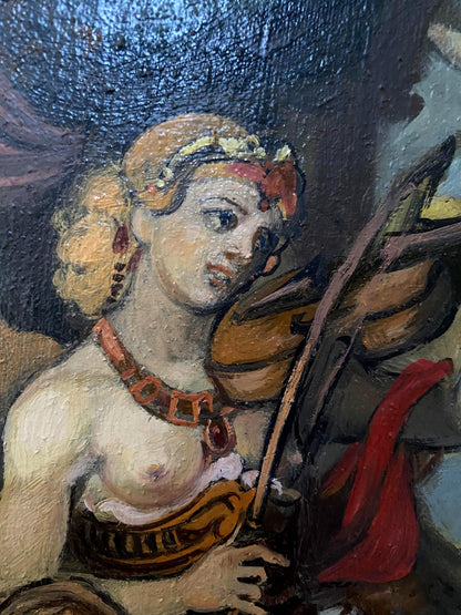 Oil painting Violin playing Litvinov Oleg Arkad'yevich