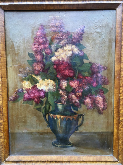 Oil painting Lilac and flowers