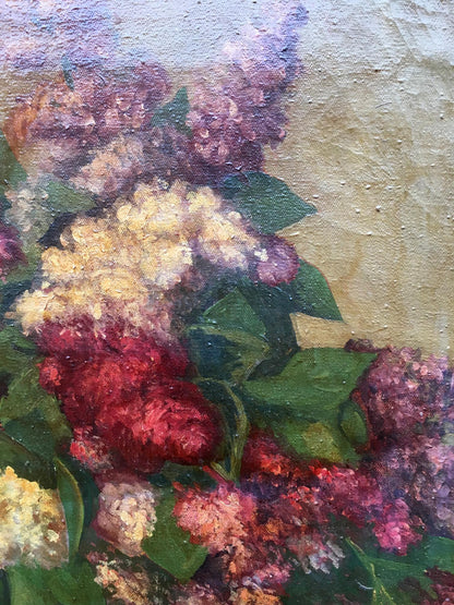 Oil painting Lilac and flowers