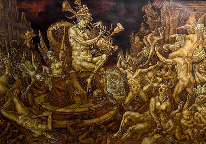 Oil painting Death triumph Oleg Litvinov