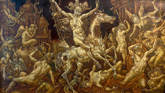 Oil painting The triumph of death has come Oleg Litvinov