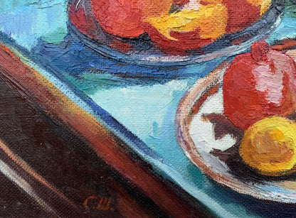 Oil painting Still life in the kitchen