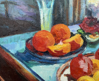 Oil painting Still life in the kitchen