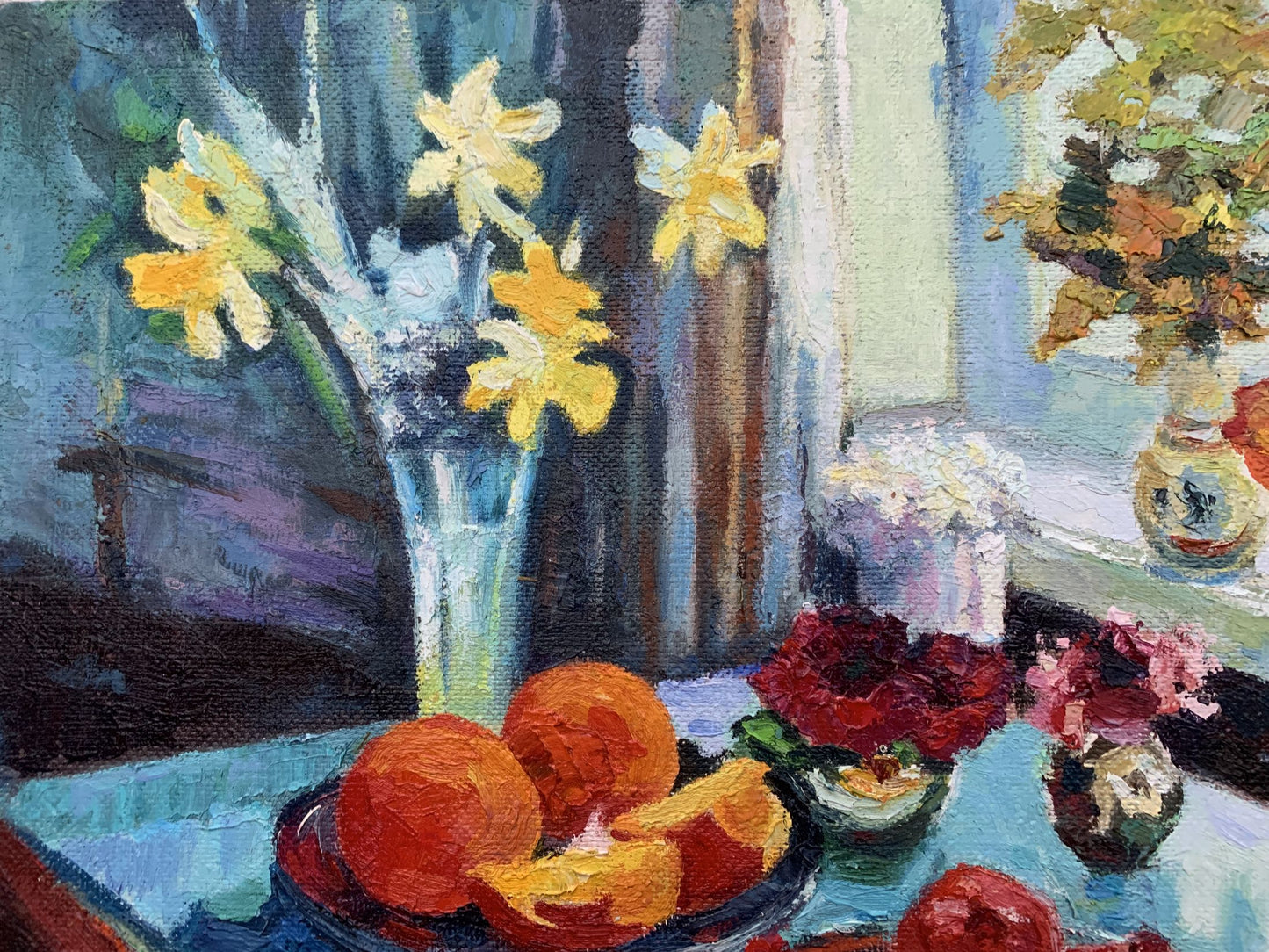 Oil painting Still life in the kitchen