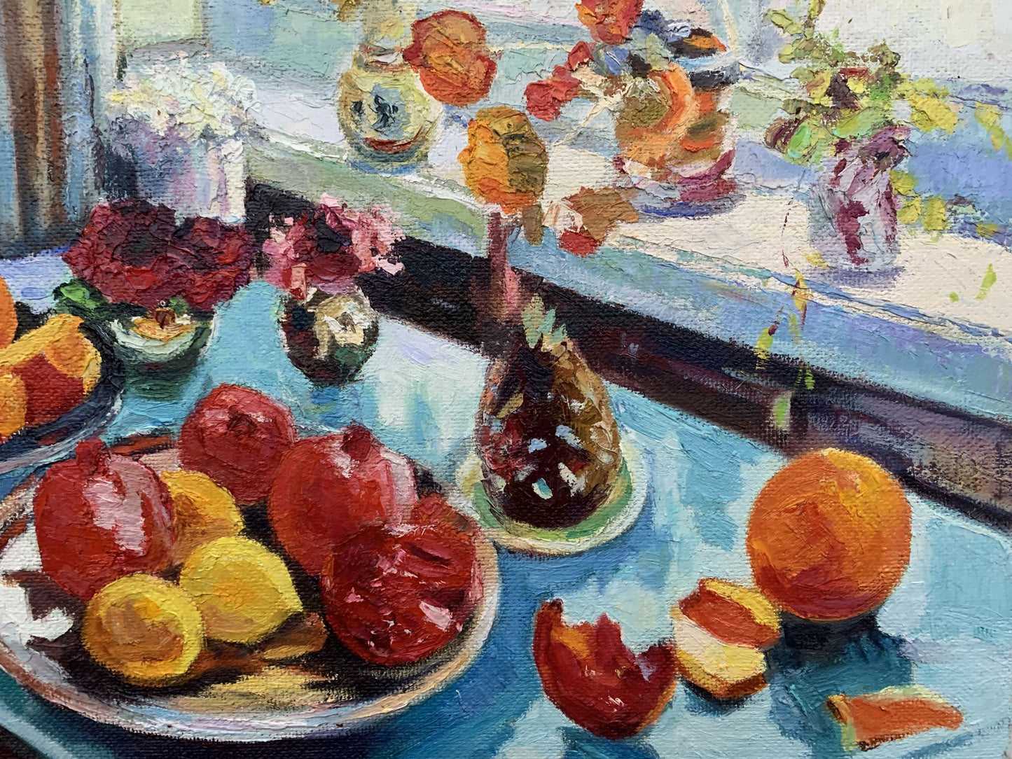 Oil painting Still life in the kitchen