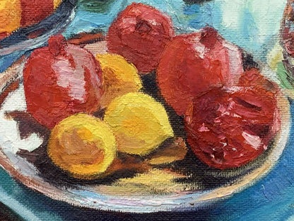 Oil painting Still life in the kitchen