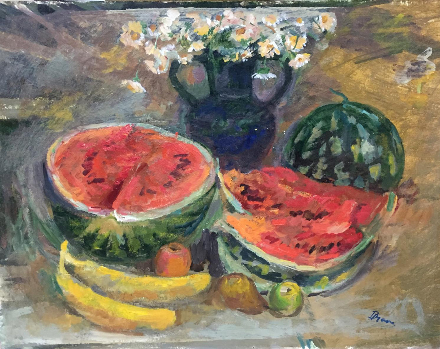 Oil painting Watermelons original picture painter