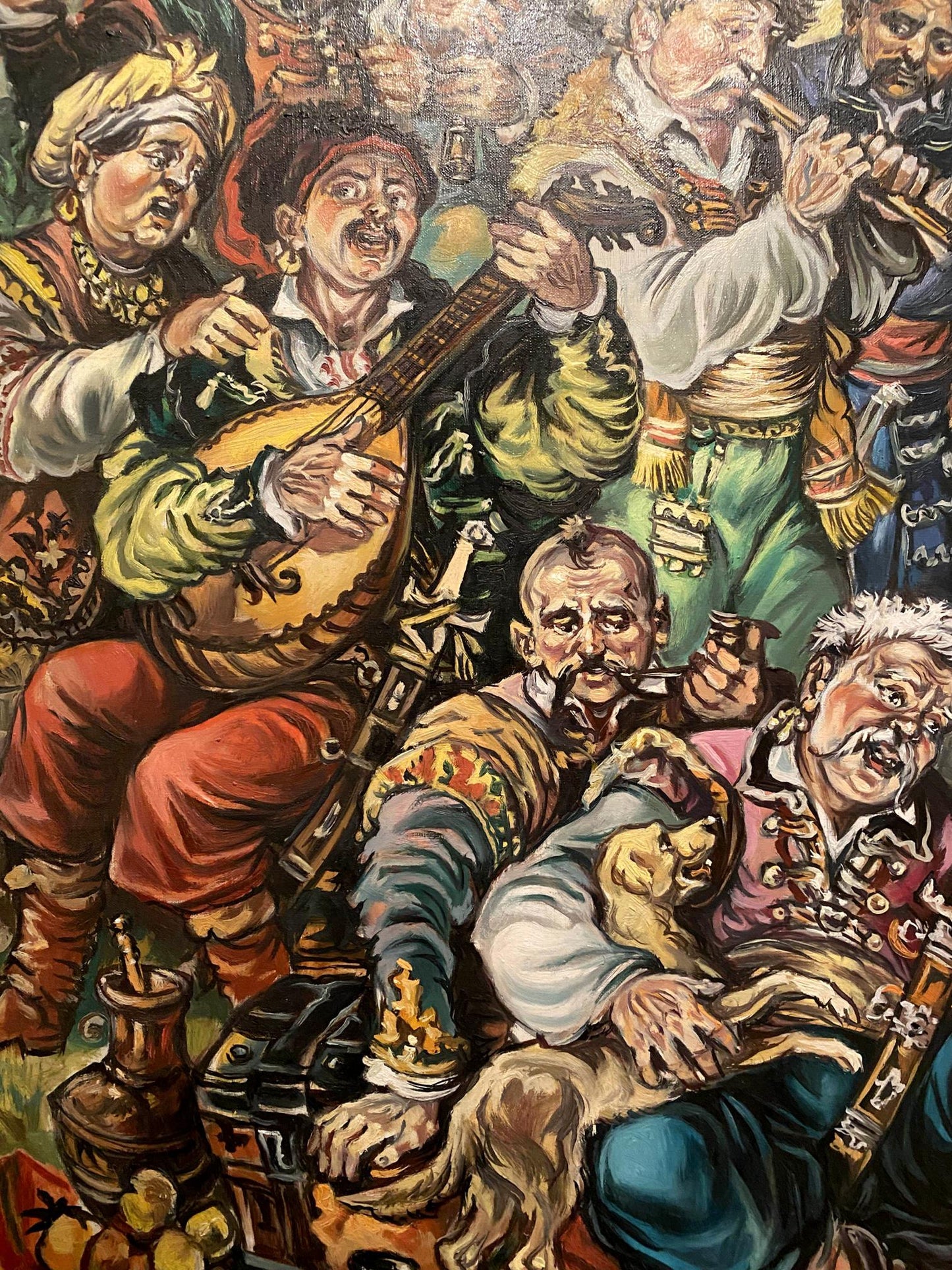 Oil painting Cossack fun Alexander Arkadievich Litvinov