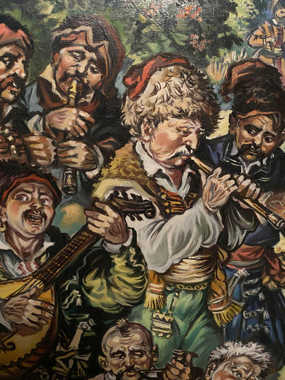 Oil painting Cossack fun Alexander Arkadievich Litvinov