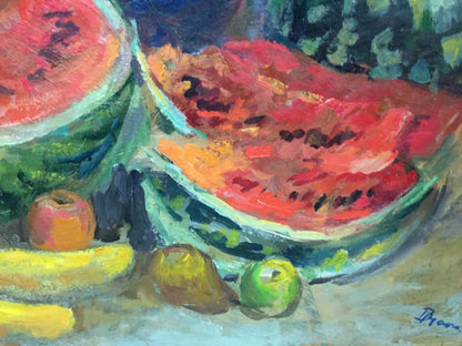 Oil painting Watermelons original picture painter