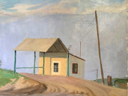 Oil painting House on the outskirts Chernikov Vladimir Mikhailovich
