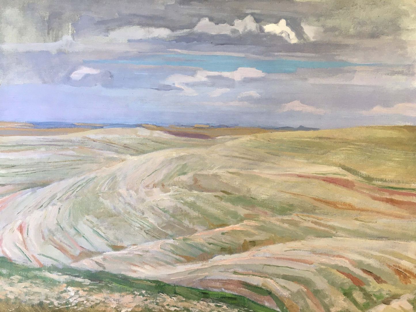 Oil painting Overcast weather Chernikov Vladimir Mikhailovich