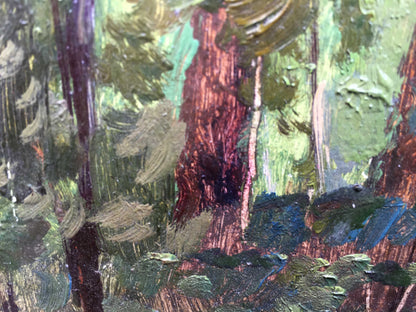 Oil painting forest landscape Aleksandrochkin Yuri Mikhailovich