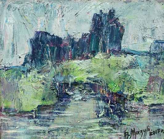 Abstract oil painting Morning silence Mazur Vladimir