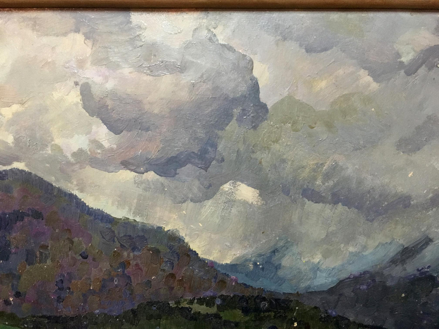 Oil painting Rain in the mountains Aleksandrochkin Yuri Mikhailovich
