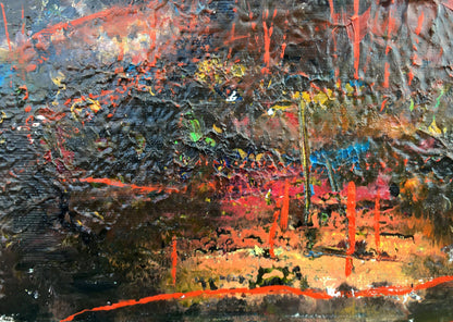 Vladimir Mazur's Artistry: Abstract Nightfall Silhouette in Oil
