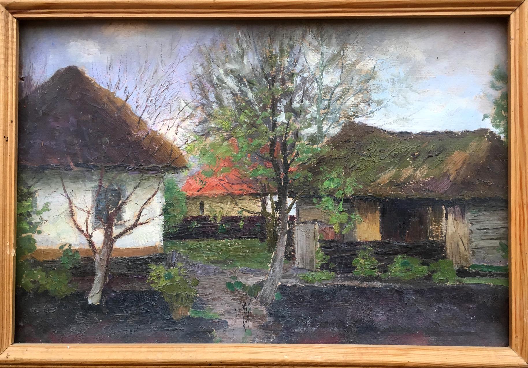 Oil painting Rural life Ivan Kirillovich Tsyupka